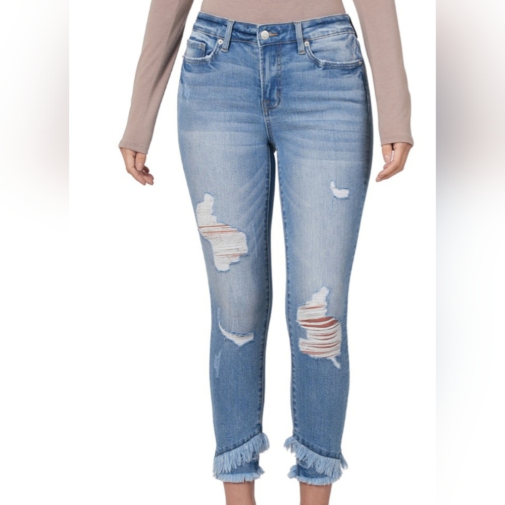Zenana cropped fringe bottom